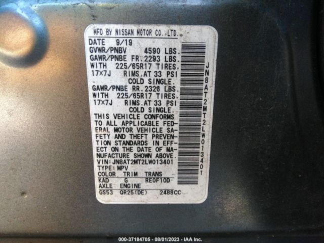 JN8AT2MT2LW013401 Nissan ROGUE SV