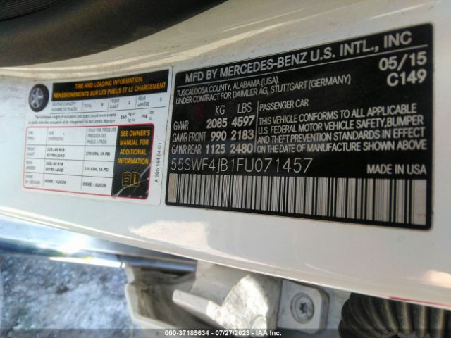 55SWF4JB1FU071457 Mercedes-Benz C-class C 300