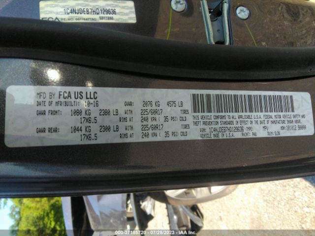 1C4NJDEB7HD129636 Jeep Compass High Altitude