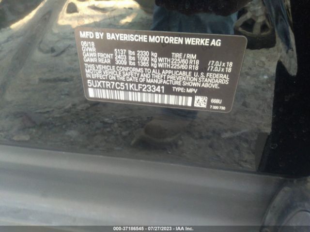 5UXTR7C51KLF23341 BMW X3 Sdrive30i
