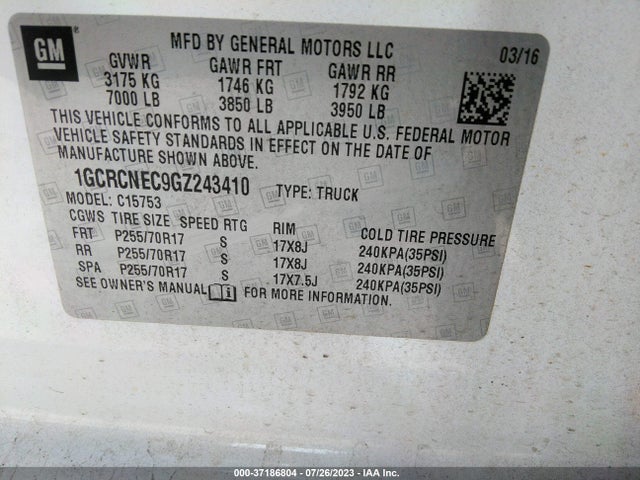 Chevrolet Silverado 1500 Ls 2016 1GCRCNEC9GZ243410 Image 9