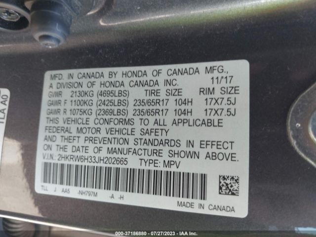 2HKRW6H33JH202665 Honda CR-V LX