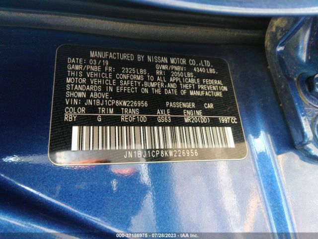 JN1BJ1CP8KW226956 Nissan Rogue Sport S