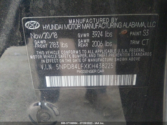 Hyundai ELANTRA SEL 2019 5NPD84LFXKH438225 Image 14