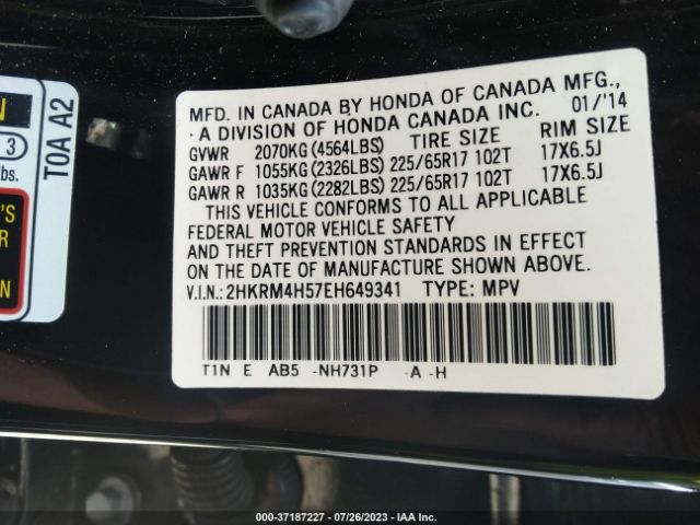 2HKRM4H57EH649341 Honda CR-V EX