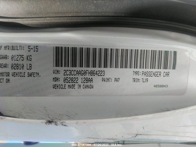 2C3CCAAG0FH864223 Chrysler 300 Limited