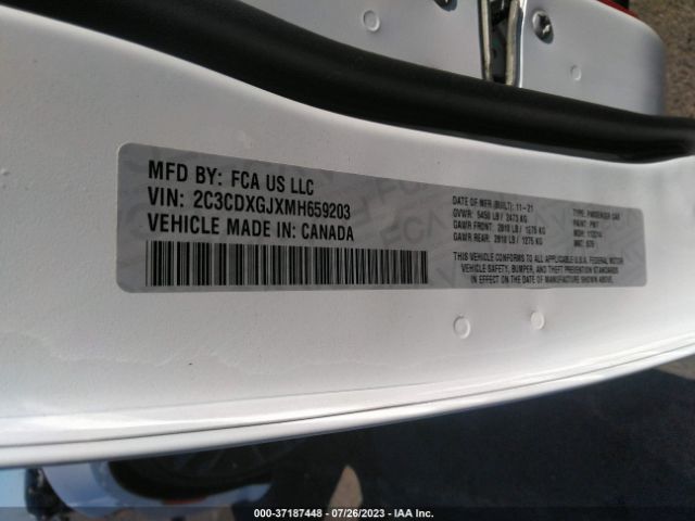 2C3CDXGJXMH659203 Dodge Charger Scat Pack Rwd