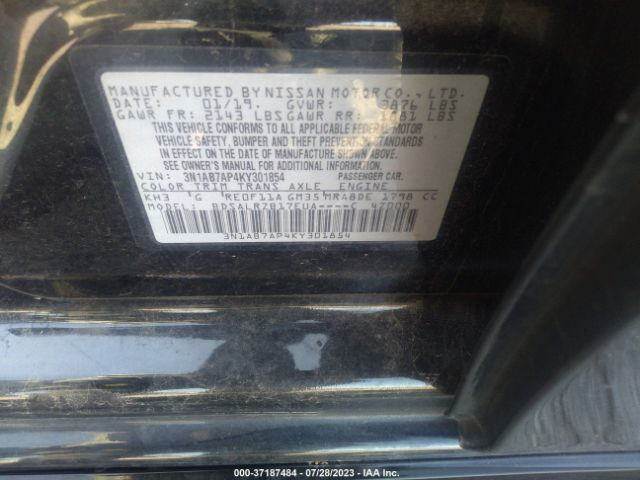 3N1AB7AP4KY301854 Nissan SENTRA SR