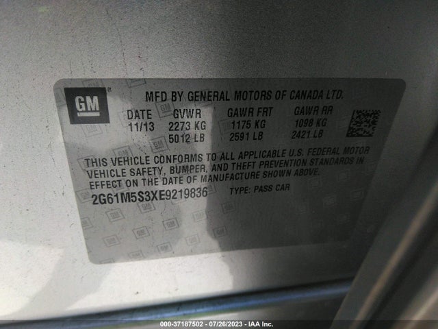 2G61M5S3XE9219836 Cadillac XTS LUXURY