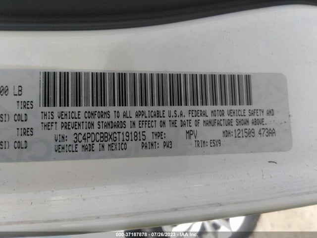 Dodge Journey Sxt 2016 3C4PDCBBXGT191815 Image 9