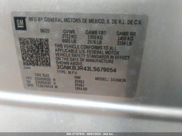 Chevrolet Blazer Lt 2020 3GNKBJR43LS679054 Image 9