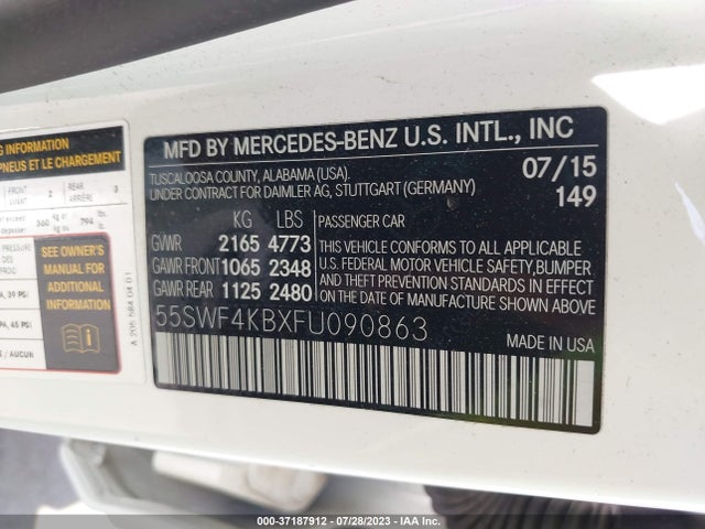 Mercedes-Benz C-class C 300 2015 55SWF4KBXFU090863 Image 16