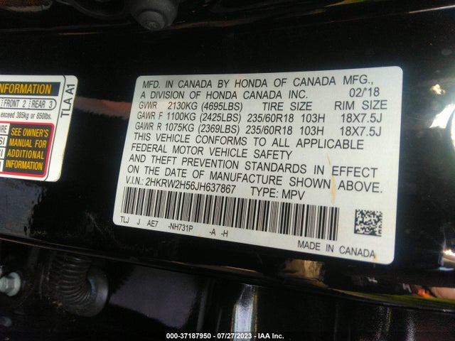 Honda CR-V EX 2018 2HKRW2H56JH637867 Image 9