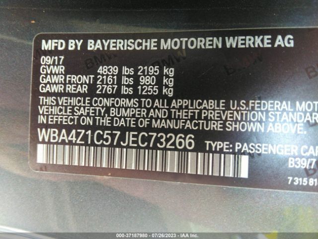 WBA4Z1C57JEC73266 BMW 4 Series 430i
