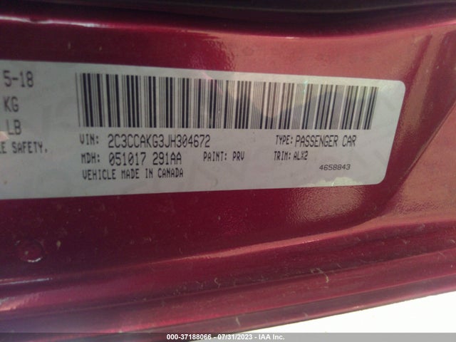 2C3CCAKG3JH304672 Chrysler 300 Limited
