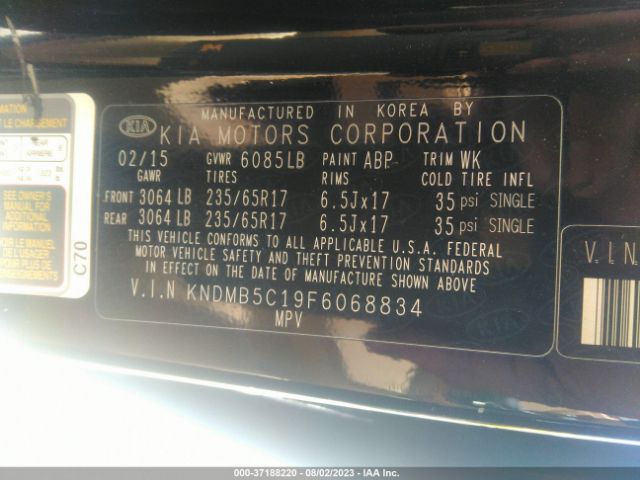 KNDMB5C19F6068834 KIA SEDONA LX