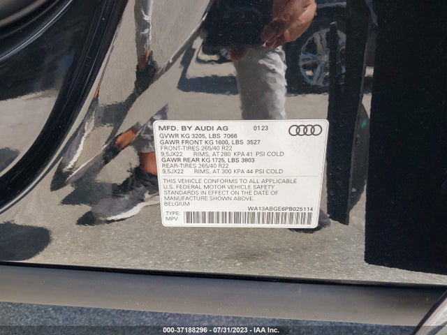 2023 Audi e-tron, VIN: WA13ABGE6PB025114