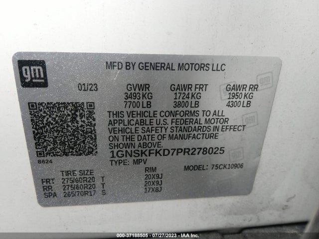 Chevrolet Suburban Premier 2023 1GNSKFKD7PR278025 Image 9