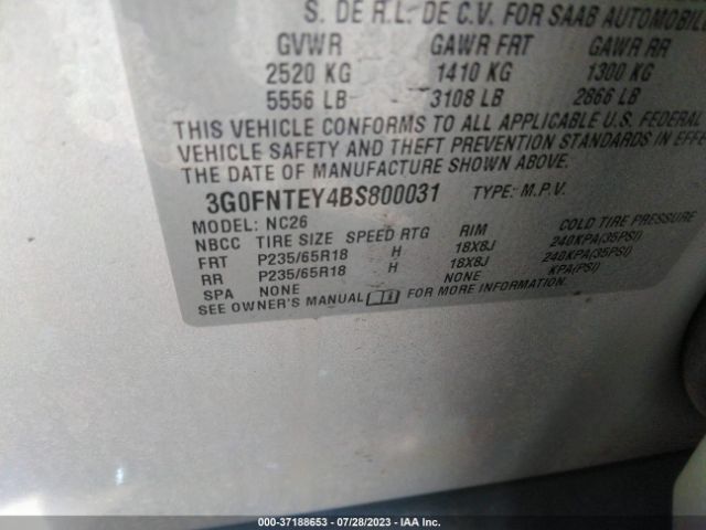 2011 SAAB 9-4X 3G0FNTEY4BS800031 Photo 8
