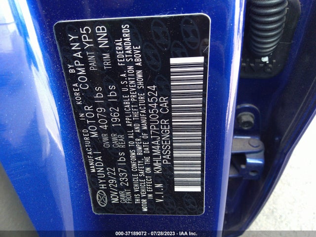 Hyundai Elantra Hybrid Blue 2023 KMHLM4AJ7PU054524 Image 16