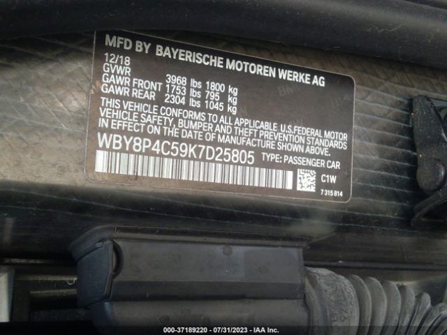WBY8P4C59K7D25805 BMW I3