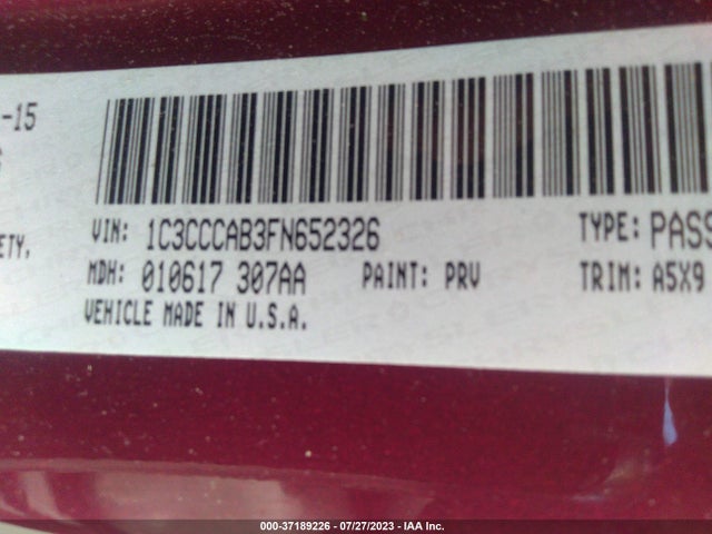 1C3CCCAB3FN652326 Chrysler 200 Limited