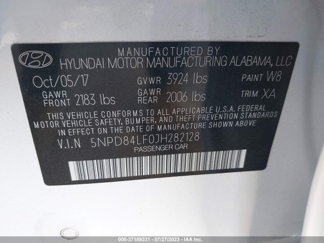 Hyundai Elantra Value Edition 2018 5NPD84LF0JH282128 Image 15