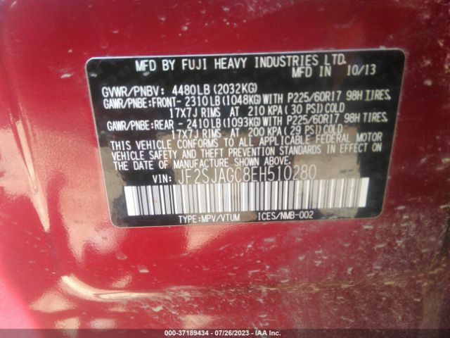 JF2SJAGC8EH510280 Subaru Forester 2.5i Premium