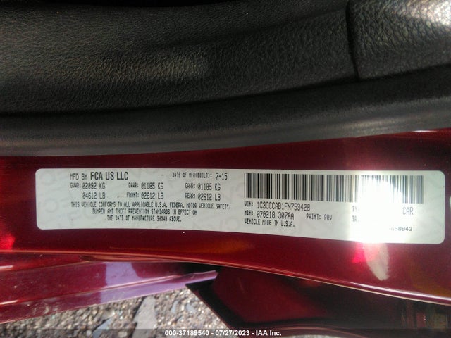 1C3CCCAB1FN753428 Chrysler 200 Limited
