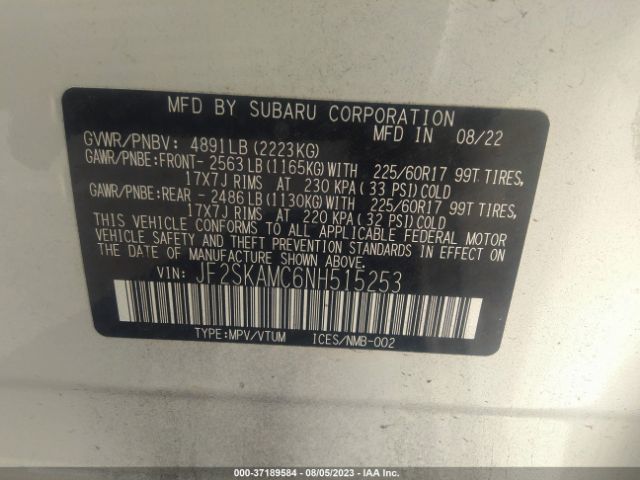 JF2SKAMC6NH515253 Subaru Forester Wilderness