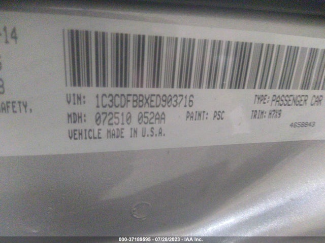 Dodge DART SXT 2014 1C3CDFBBXED903716 Image 9