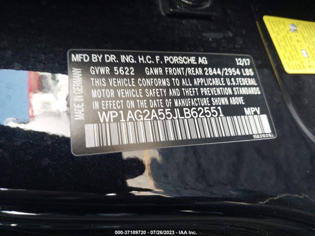 2018 PORSCHE MACAN WP1AG2A55JLB62551 Photo 8