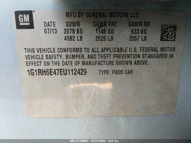 Chevrolet Volt 2014 1G1RH6E47EU112429 Image 10