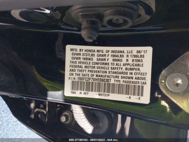 Honda Civic Sedan Ex 2017 19XFC2F7XHE060307 Image 9