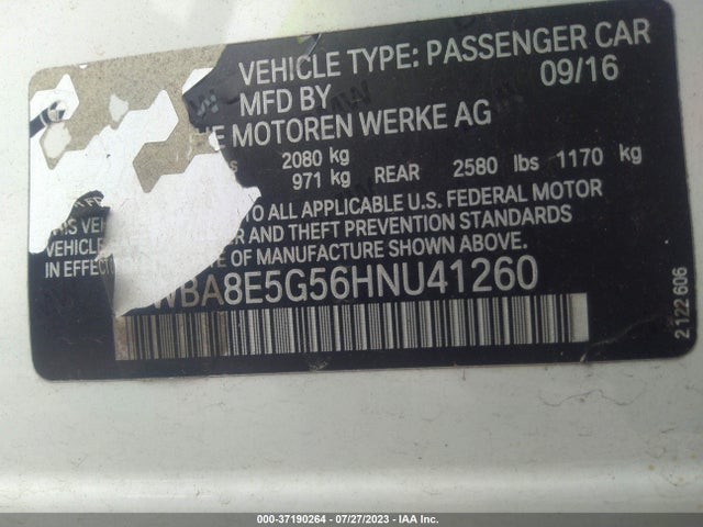 WBA8E5G56HNU41260 BMW 3 Series 320i Xdrive