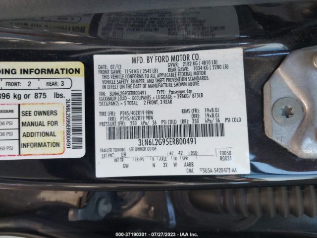 3LN6L2G95ER800491 Lincoln MKZ