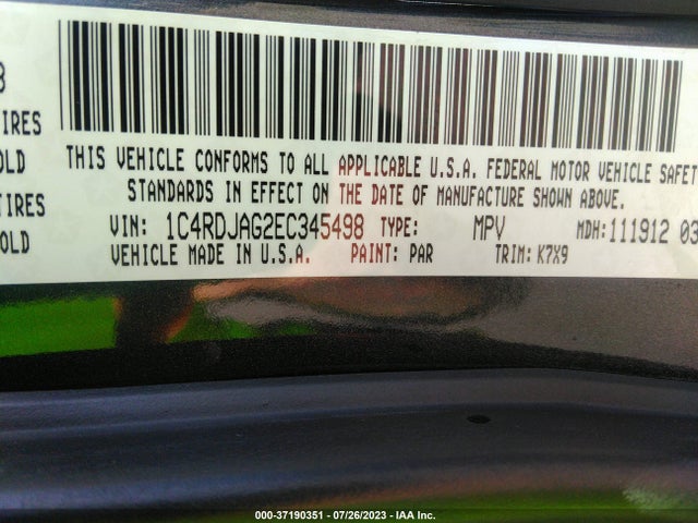 Dodge Durango Sxt 2014 1C4RDJAG2EC345498 Image 9