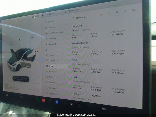 2020 Tesla 3, VIN: 5YJ3E1EA0LF747027