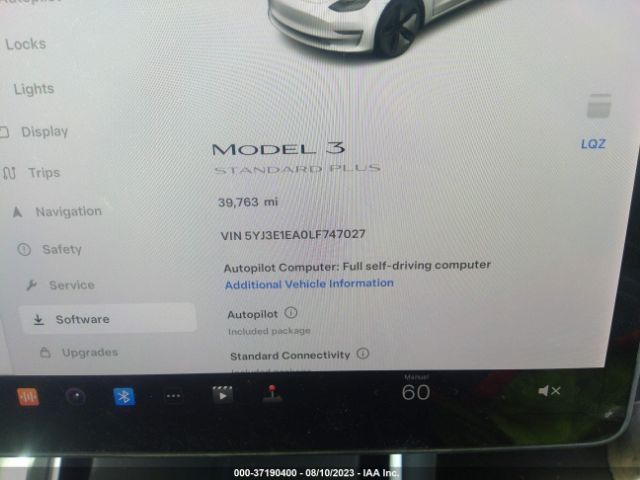 5YJ3E1EA0LF747027 Tesla Model 3 Standard Range