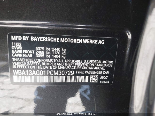 BMW 5 Series 530e 2023 WBA13AG01PCM30729 Image 9