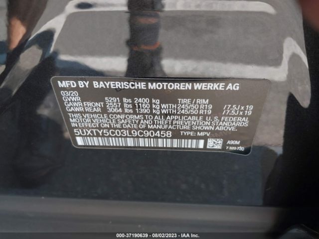 5UXTY5C03L9C90458 BMW X3 Xdrive30i
