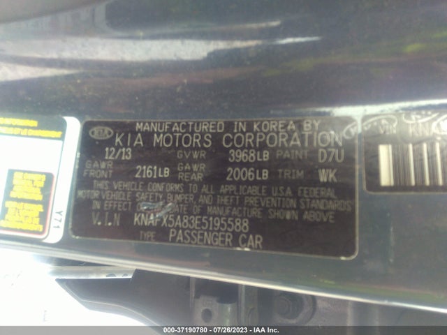 KIA Forte 5-door Ex 2014 KNAFX5A83E5195588 Image 10