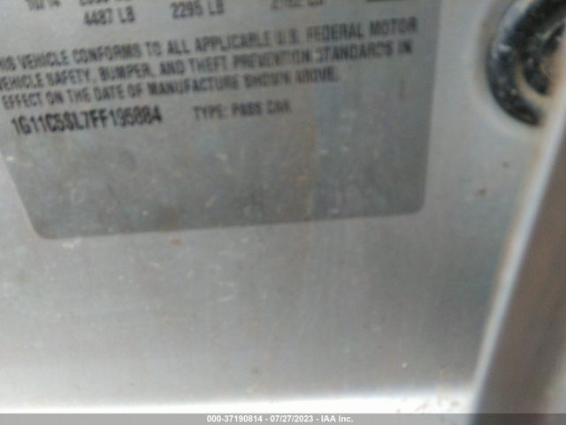 Chevrolet MALIBU LT 2015 1G11C5SL7FF195884 Image 9