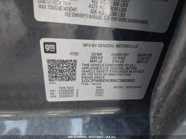 Chevrolet Silverado 1500 Custom 2021 1GCPWBEK8MZ380502 Image 9