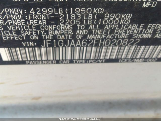 JF1GJAA62FH020822 Subaru IMPREZA SEDAN