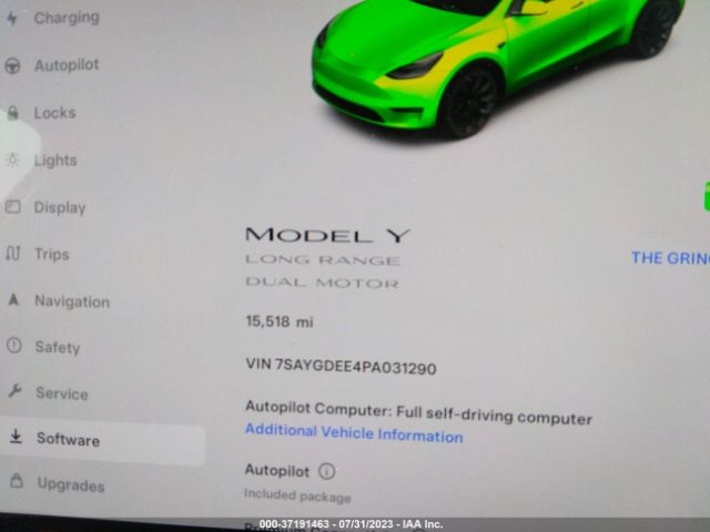 7SAYGDEE4PA031290 Tesla Model Y Long Range