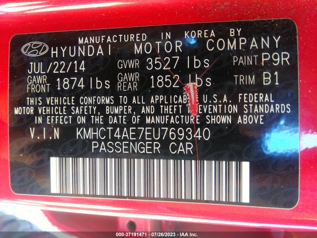 Hyundai ACCENT GLS 2014 KMHCT4AE7EU769340 Image 15