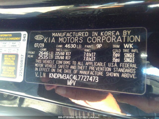 KNDPM3AC4L7727473 KIA Sportage Lx