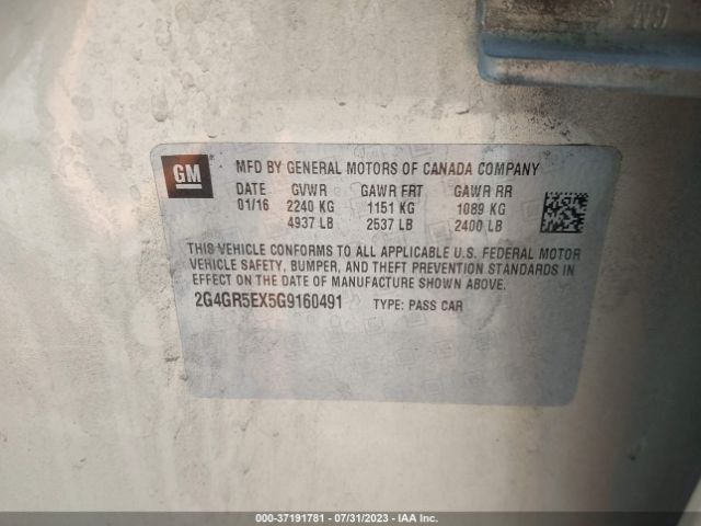 2G4GR5EX5G9160491 Buick Regal Premium I