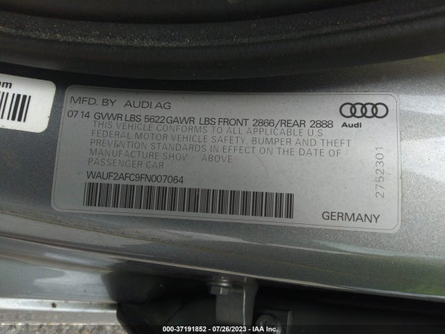 2015 Audi S6, VIN: WAUF2AFC9FN007064